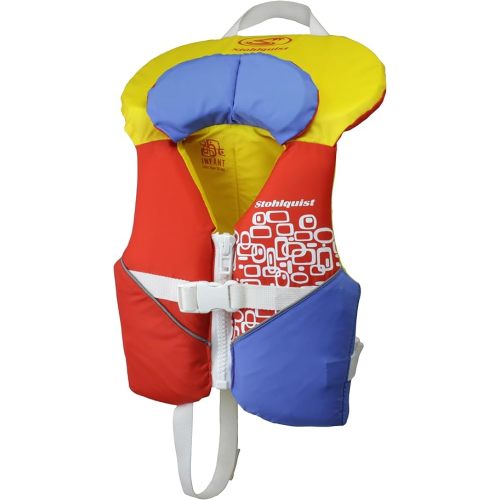 Stohlquist Infant Life Jacket, US Coast Guard Approved, Type II Life Vest (20-30 lbs) for Babies and Toddlers, Support Collar with Grab Handle, PFD for Pools, Lakes and Boating