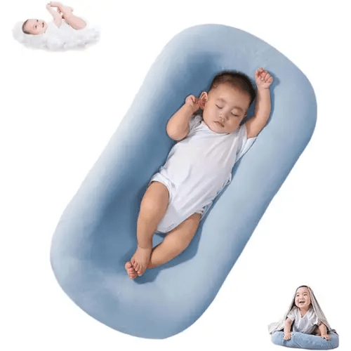 Baby Lounger, Bionic Design Baby Lounger for Newborn 0-24 Months, Soft Organic Cotton Breathable Lounger for Infants