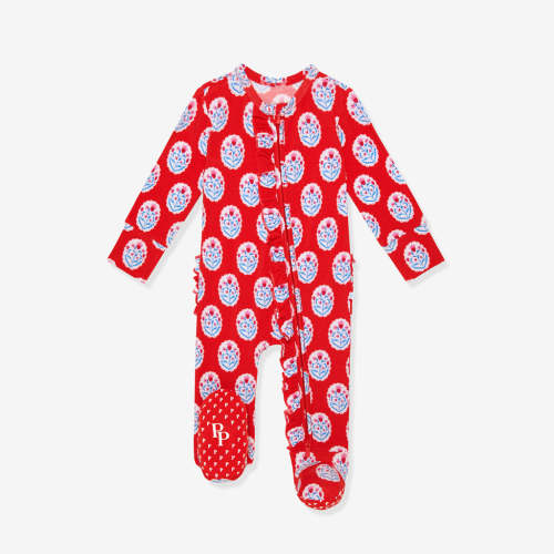 Cece Footie Ruffled Zippered One Piece