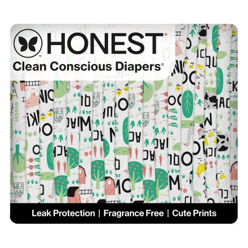 Honest Wetness Indicator Diapers - Plant-Based & Fragrance-Free | Honest
