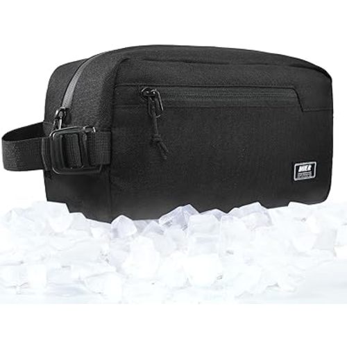 MIER Freezable Snack Bags Small Frozen Mini Cooler Lunch Bag Freezer Insulated Pouch for Kids Adults Work School Travel On-the-go, Black