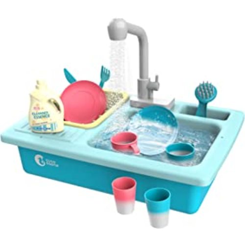 Amazon.com: CUTE STONE Color Changing Kitchen Sink Toys, Children Heat Sensitive Electric Dishwasher Playing Toy with Running Water, Automatic Water Cycle System Play House Pretend Role Play Toys for Boys Girls : Toys & Games