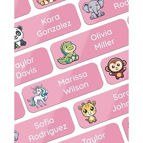 Custom Daycare Name Labels (120 Labels) - Personalized Clothing Labels - Waterproof Name Stickers for Clothing, Bottles, Backpacks, Food Containers and School Supplies