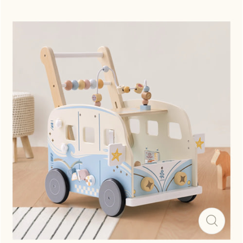 ROBUD Wooden Baby Push Walker - Vacaction Bus