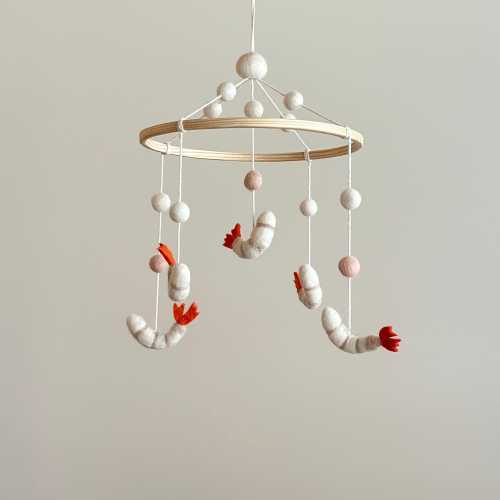 Felt Baby Mobile - Shrimp