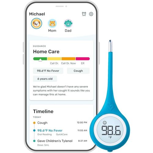Kinsa QuickCare Smart Digital Thermometer - Medical Termometro FDA Cleared