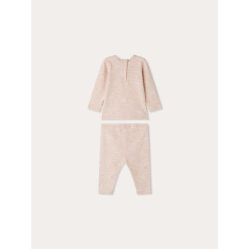 Genna printed set with lace collar in organic cotton