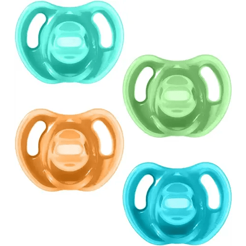 Tommee Tippee Ultra-light Silicone Pacifier, Symmetrical One-Piece Design, BPA-Free Silicone Binkies, 18-36 months, Pack of 4 Pacifiers