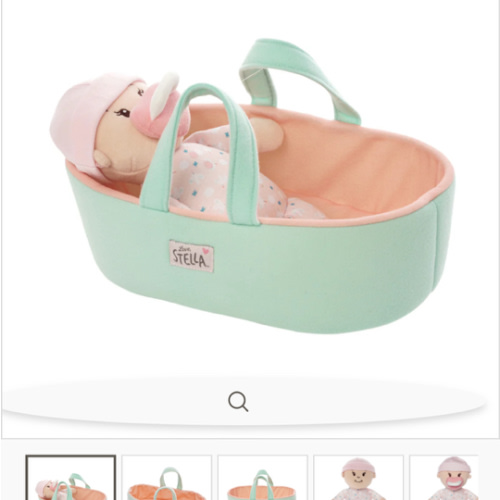 Love, Stella My First Doll Peach & Bassinet