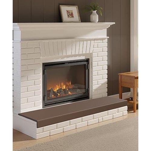 Fireplace Baby Proofing, 80'' Soft Seat Hearth Cushion for Baby Proof, Memory Foam Brick Fire Place Bumper Protector Pad for Babies Child Children Toddlers (Brown)