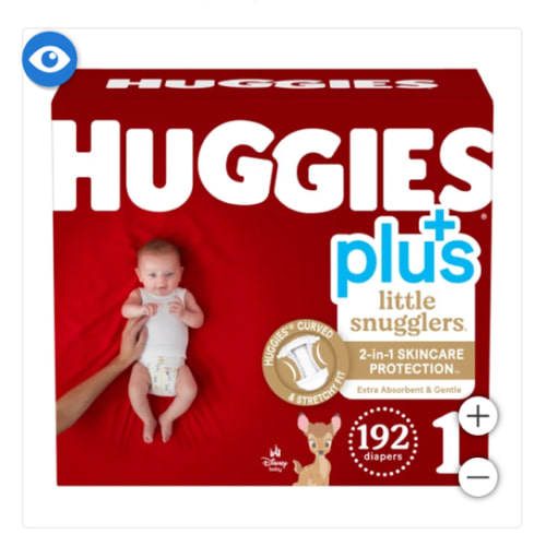 Huggies Plus Diapers Sizes 1 - 2