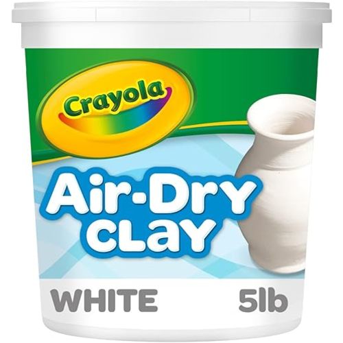 Crayola Air Dry Clay (5lbs), Natural White Modeling Clay for Kids, Sculpting Material, Bulk Craft Supplies for School Classrooms [Amazon Exclusive]