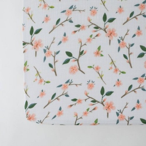 Red Rover Cotton Muslin Crib Sheets - Peach Blossom