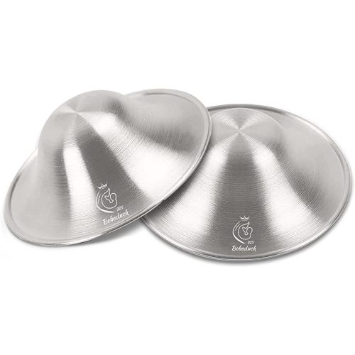 Boboduck Nipple Shields for Nursing Newborn - 925 Silver Nursing Cups Protect Your Nursing Nipple, Newborn Must Haves Nipple Pads, Nipple Covers Protector for Breastfeeding (Regular Size)