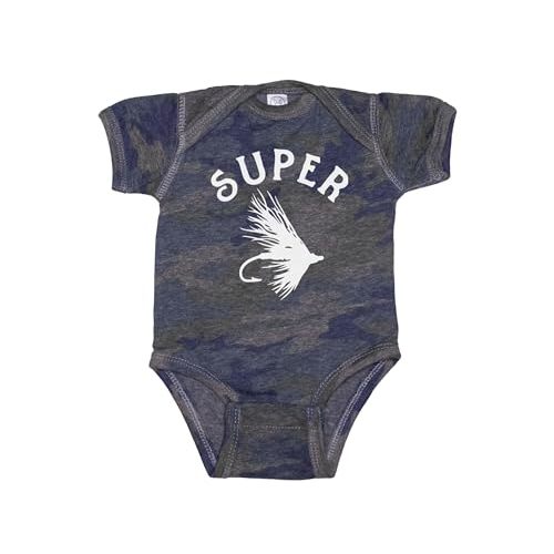 Ebenezer Fire Camo Onesie/Super Fly/Baby Fishing Outfit/Funny Newborn Bodysuit