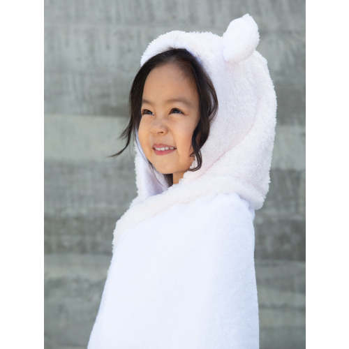 Little Giraffe Chenille Baby Towel Pink
