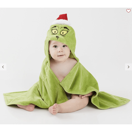 Grinch hooded towel