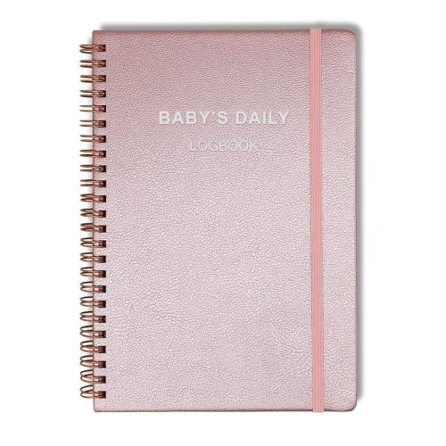 Baby's Daily Log Book - Baby Planner for Newborn with 152 Pages for Feed, Sleeping, Diaper, Awake Time to Track Baby's Schedule - Rose PU Cover