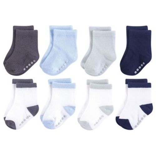 Luvable Friends Baby Boy Fun Essential Socks, Blue Gray, 0-6 Months