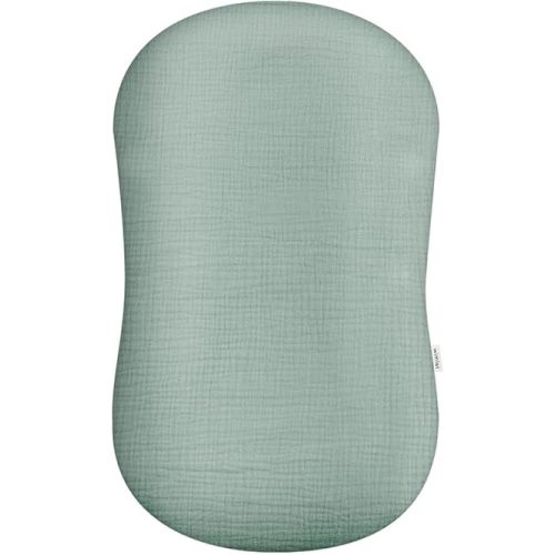 Muslin Baby Lounger Cover 2 Pack, Soft Breathable Newborn Lounger Pillow Cover for Boys Girls Infant (Sage)