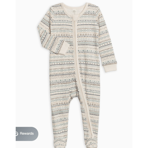0-3M Southwest / Teal + Taupe Peyton Zipper Sleeper
