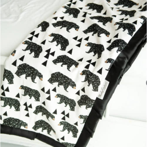 My Bear Pattern Plush Blanket | Minky Couture