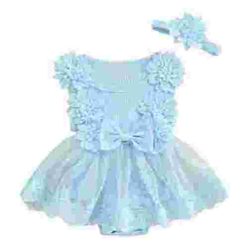 Timegard Newborn Baby Girl Clothes Toddler Birthday Outfit Floral Lace Onesie Infant Cake Princess Dress with Headbead