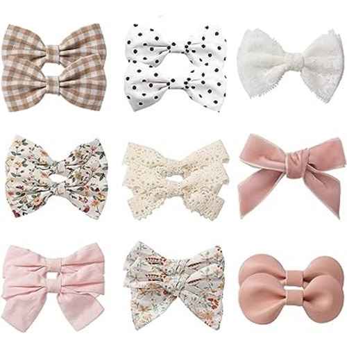 Baby Hair Clips Fully Lined Non Slip Hair Pins Baby Girls Hair Bows Barrettes Hair Accessories for Little Girls Infants Toddlers