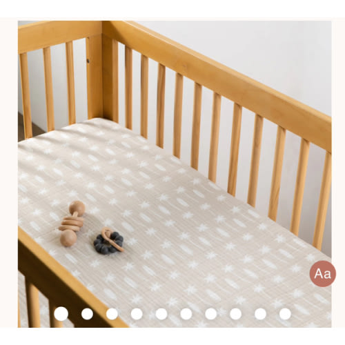 Babyletto Crib Sheet in GOTS Certified Organic Muslin Cotton