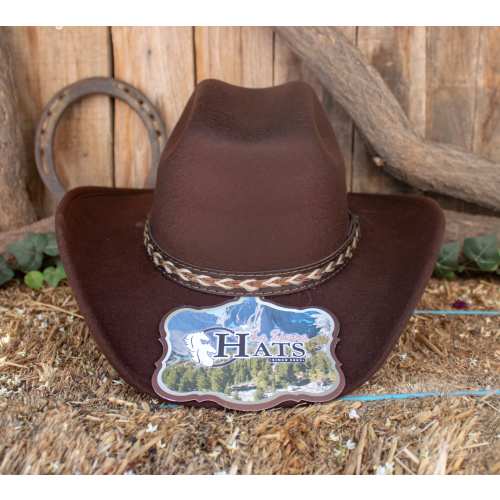 Kids baby boys girls toddler Western Brown COWBOY FELT HAT Sombrero rodeo
