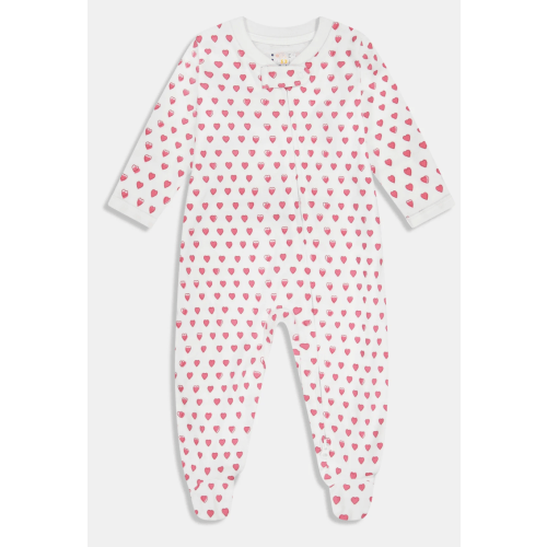 Infant Hearts Zipper Footie