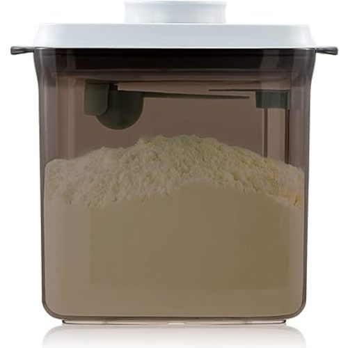 Airtight Formula Container Pop Up Milk Powder Container Formula Dispenser 600g 1700ml Brown