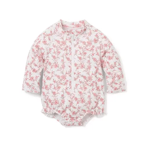 Baby White Floral Baby Recycled Floral Rash Guard Swimsuit by Janie and Jack