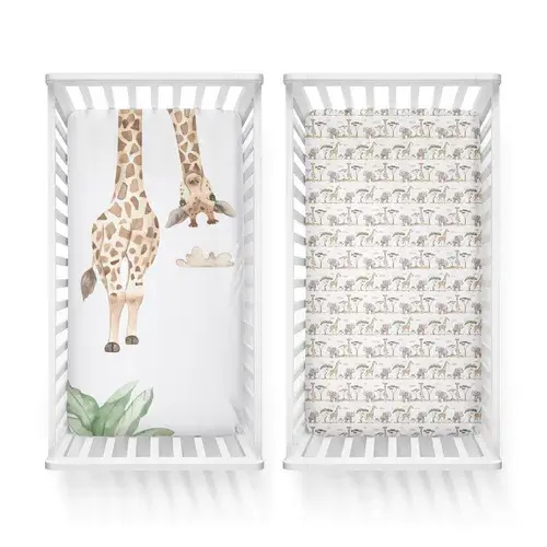 Bubba Blue 2 Pack Fitted Sheet Cot Bamboo Adventure | Baby Bunting AU