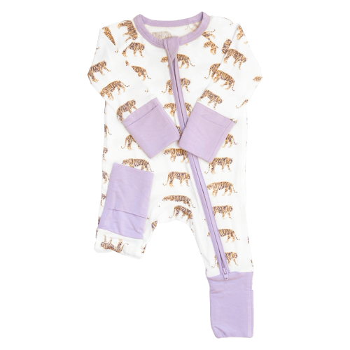 Long Sleeve Romper - Tiger