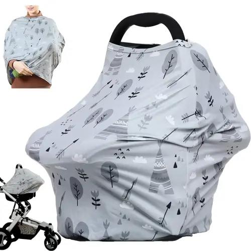 Multi-use Nursing Cover Breastfeeding Covers - Car Seat Covers for Babies, Breastfeeding Ups Nursing Scarf Carseat Canopy