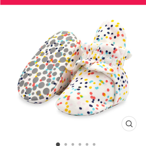 Confetti Organic Cotton Gripper Baby Bootie – Zutano