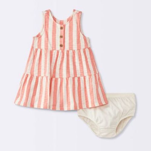 Baby Girls' Striped Dress - Cloud Island™ Pink 12m