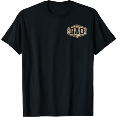 Retro Old School Camo Dad Pocket, Camouflage Dad Fathers Day T-Shirt