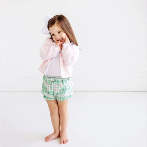 $52.00 Cambridge Cable Knit Cardigan - Palm Beach Pink