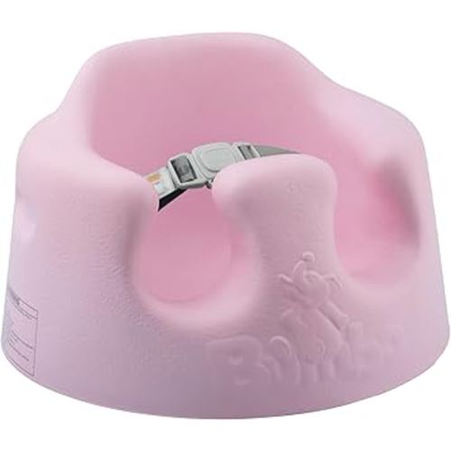 Bumbo Baby Infant Soft Foam Comfortable Support Wide Floor Seat with 3 Point Adjustable Harness for Ages 3 to 12 Months, Cradle Pink