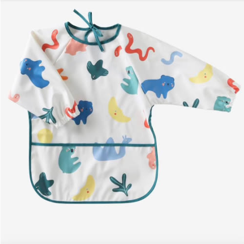 Smock-Like Bib with Long Sleeves