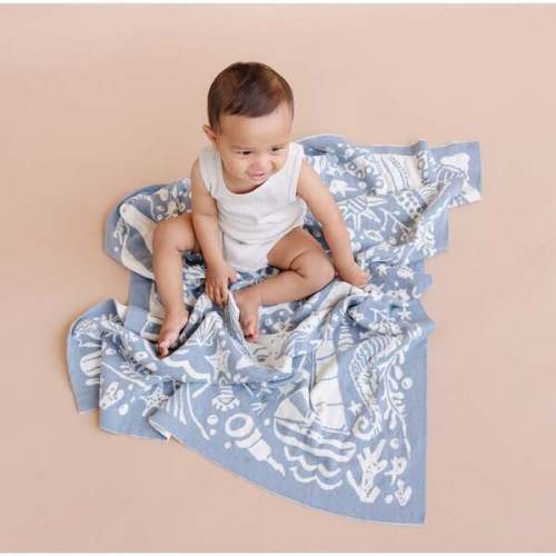 Organic Cotton Blanket, Nautical - The Blueberry Hill | Maisonette