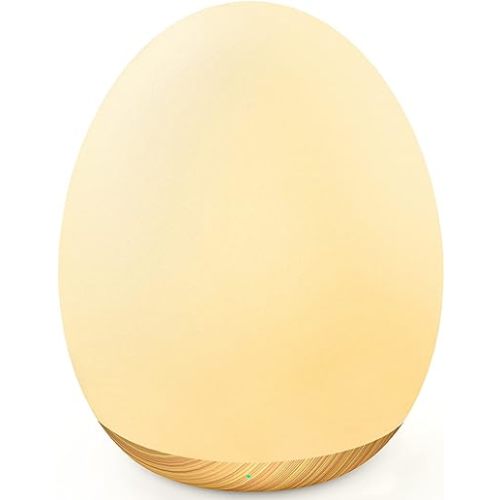 MediAcous Night Lights for Kids Room, Baby Night Light with 7 Colors Changing & Dimming Function, Rechargeable Kids Night Light with 1 Hour Timer & Touch Control, Up to 100H, Wood Grain