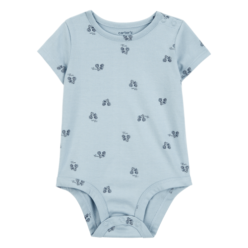 Baby Tricycle-Print Short-Sleeve Bodysuit - Blue - Carter's | Carter's