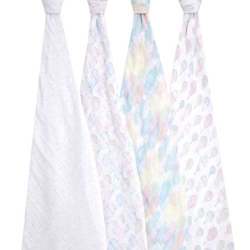 Above The Clouds Organic Cotton Swaddles 4pk | aden + anais