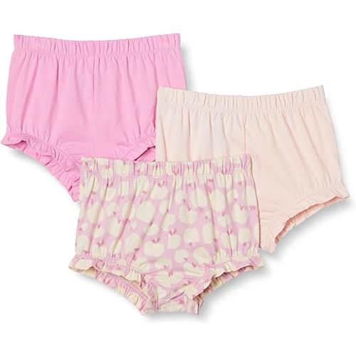 Amazon Essentials Toddlers and Baby Girls' Cotton Bloomer Shorts, Pack of 3