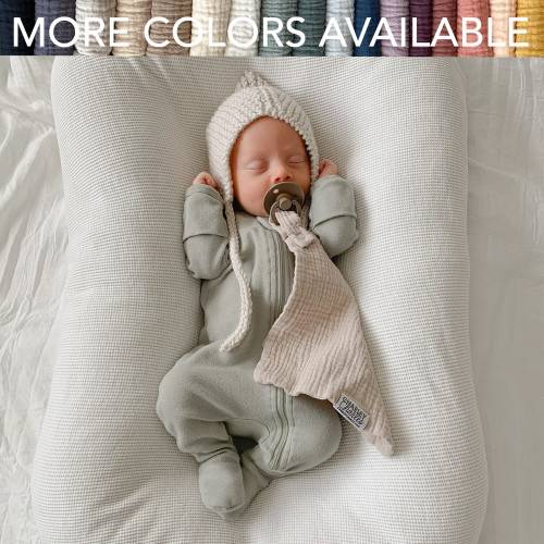 Reversible Pacifier Holder Blanket / 7X7 or 12X12 / Small Cotton Gauze Lovey Blanket / Paci Blanky / Binky Security Blanket / Gender Neutral
