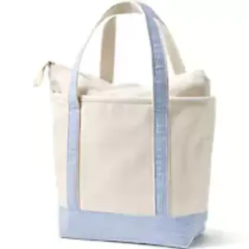 Medium 5 Pocket Open Top Canvas Tote Bag