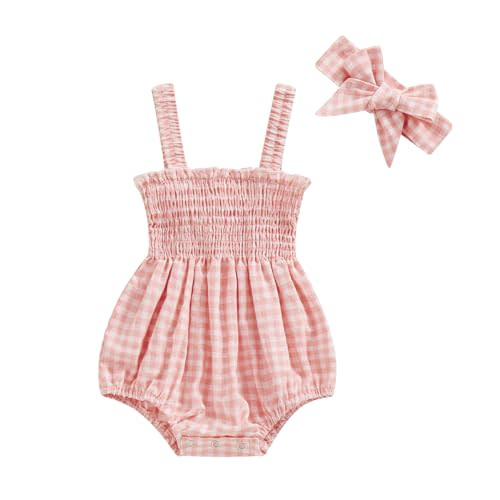 FOMOYUU Infant Newborn Baby Girl Ruffle Sleeveless Romper Summer Clothes Outfit with Cute Floral Print Jumpsuit